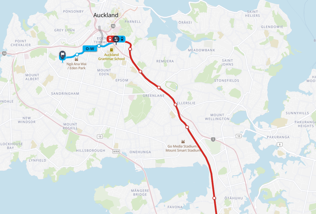 South Auckland to Western Springs Bowl