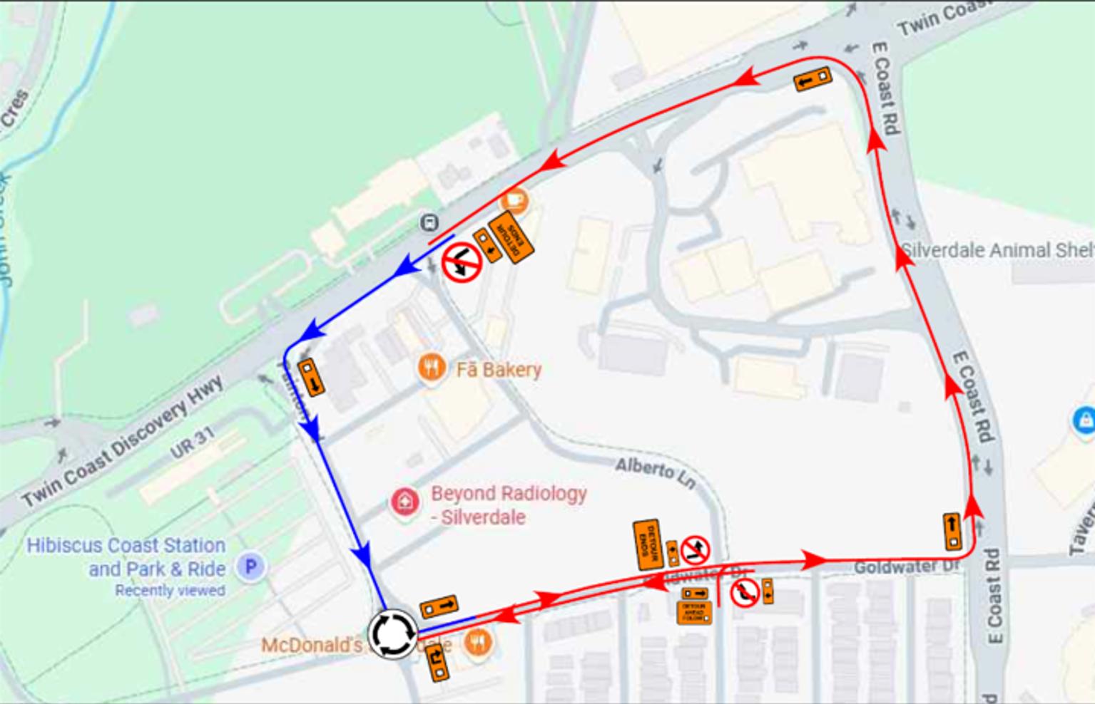 detour map