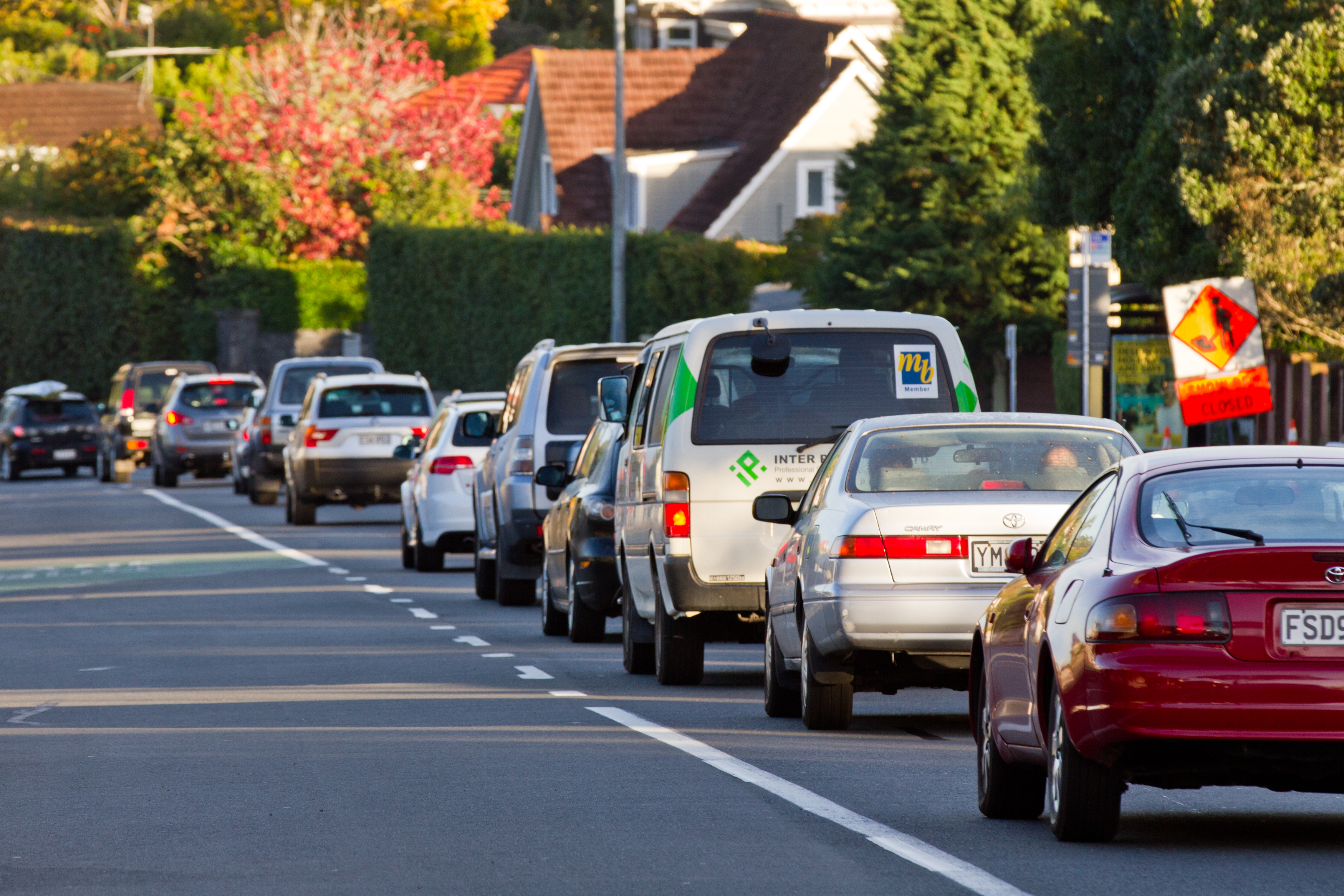 Traffic on a busy Auckland road