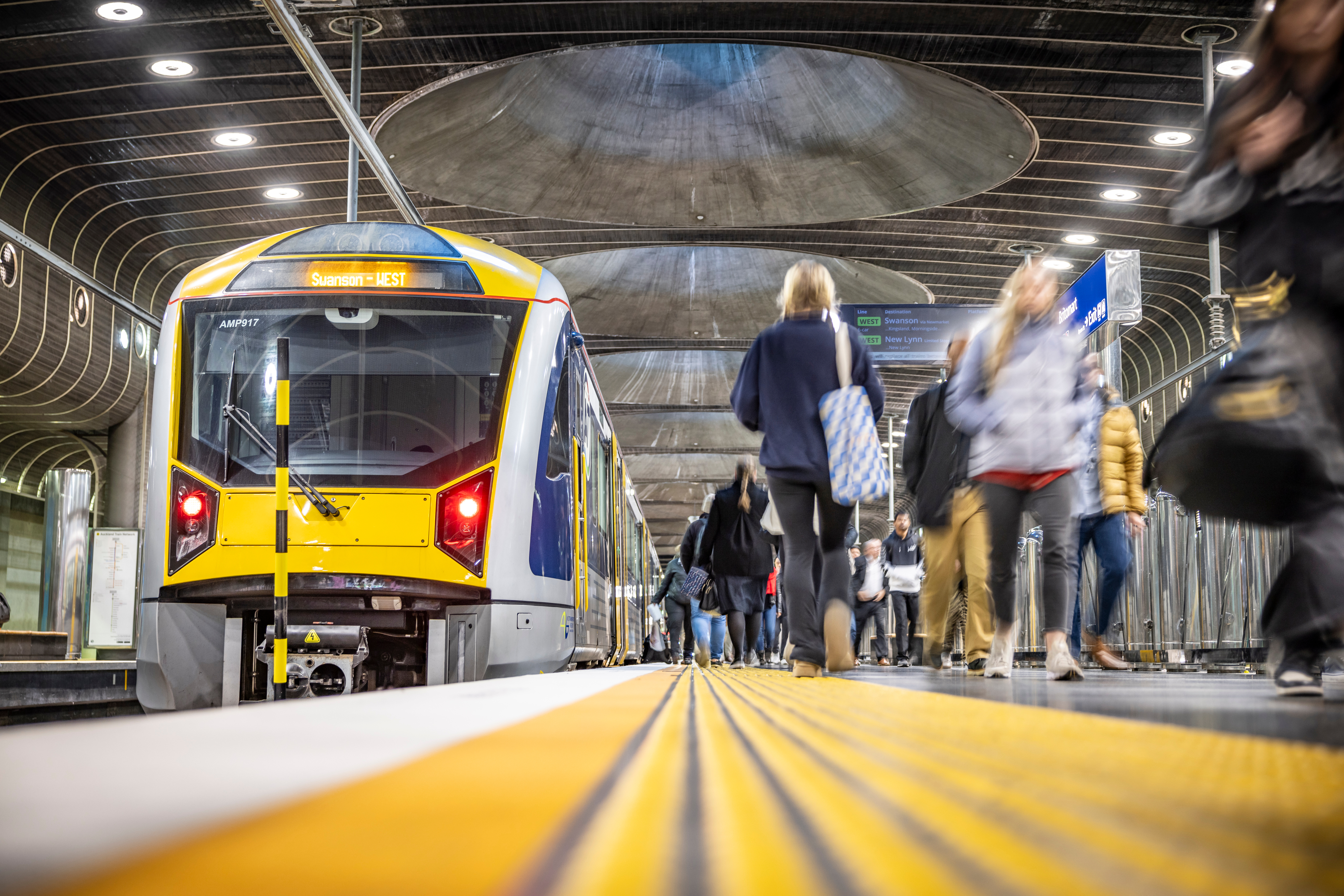 Train at waitemata station