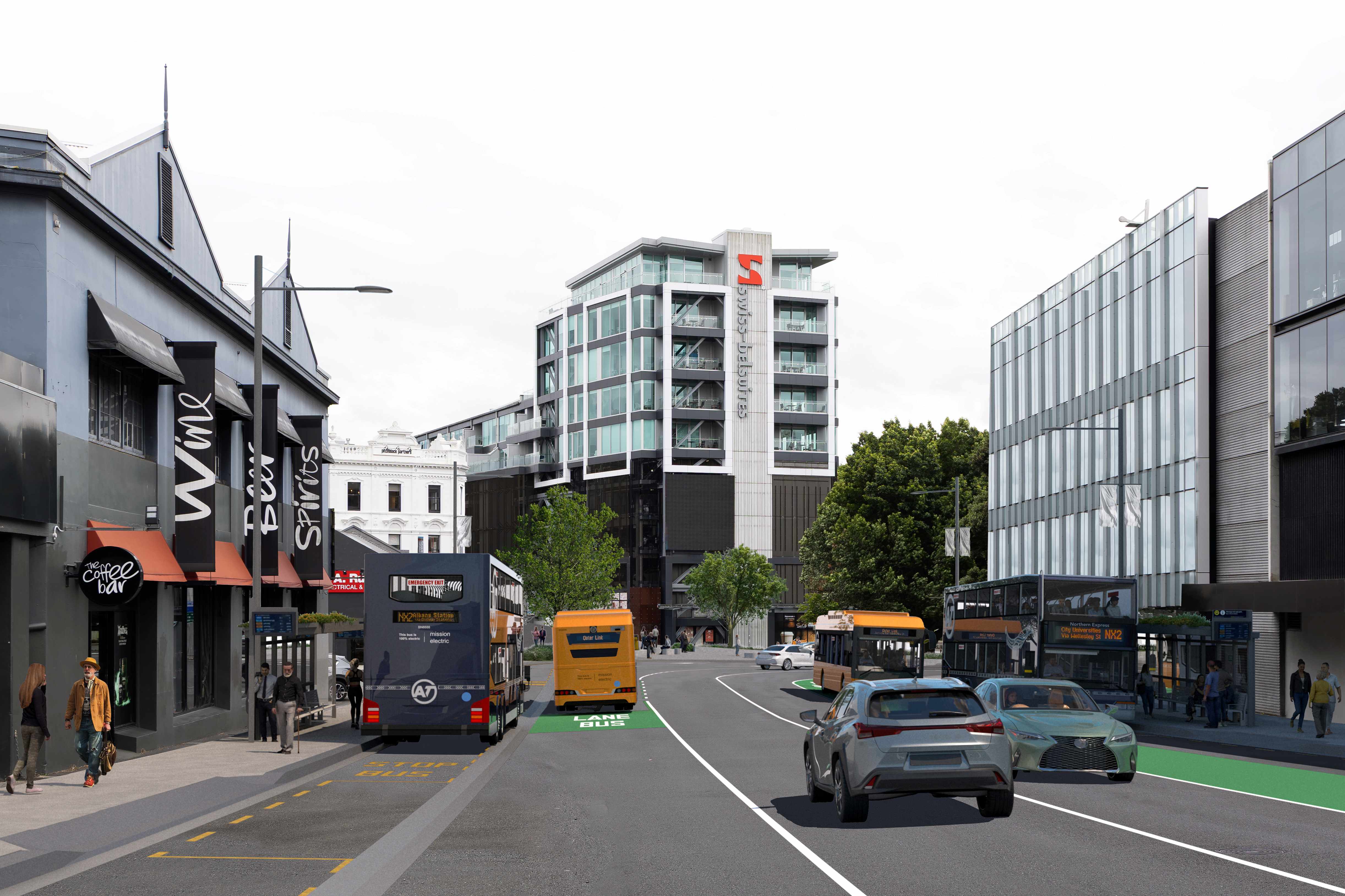 Wellesley Street from Nelson Street.